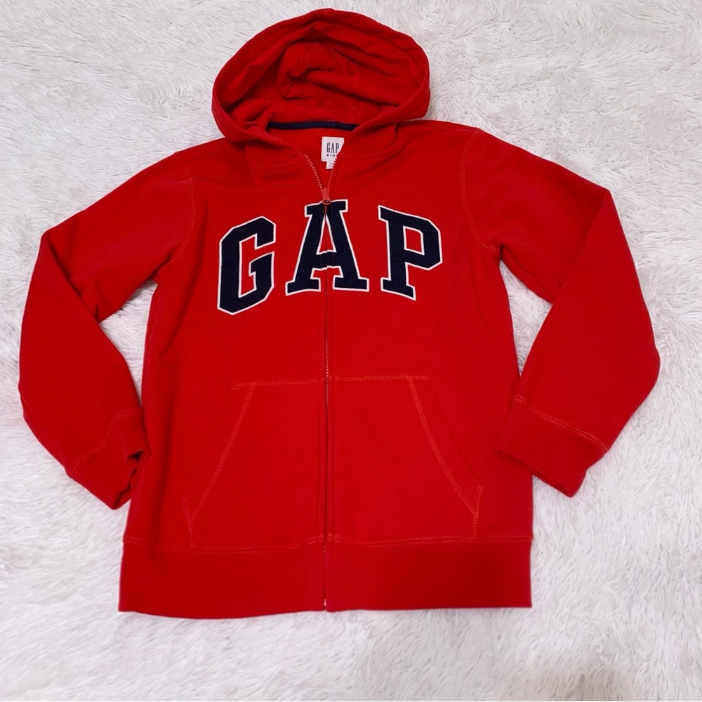 GAP Kids size XXL(14-16) long sleeve full zip Hoodie in red